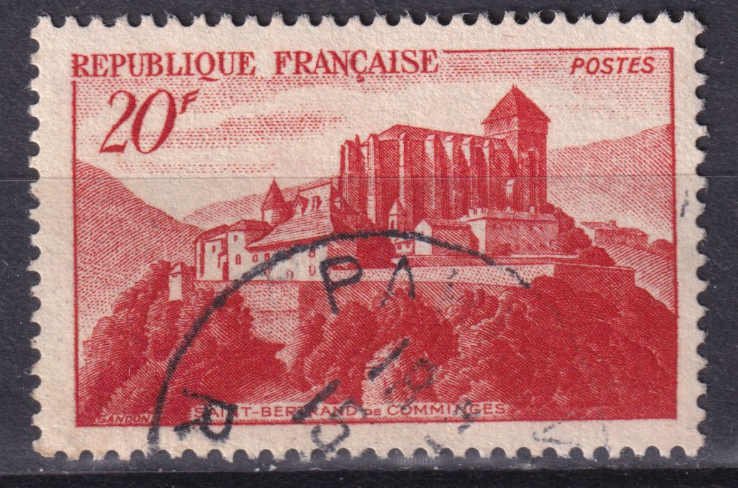 Timbre France n° 841A obl Saint-Bernard de Comminges
