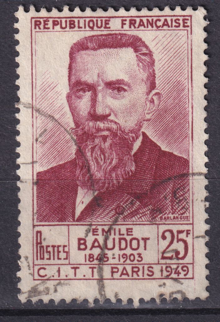 Timbre France n° 846 obl Emile Baudot