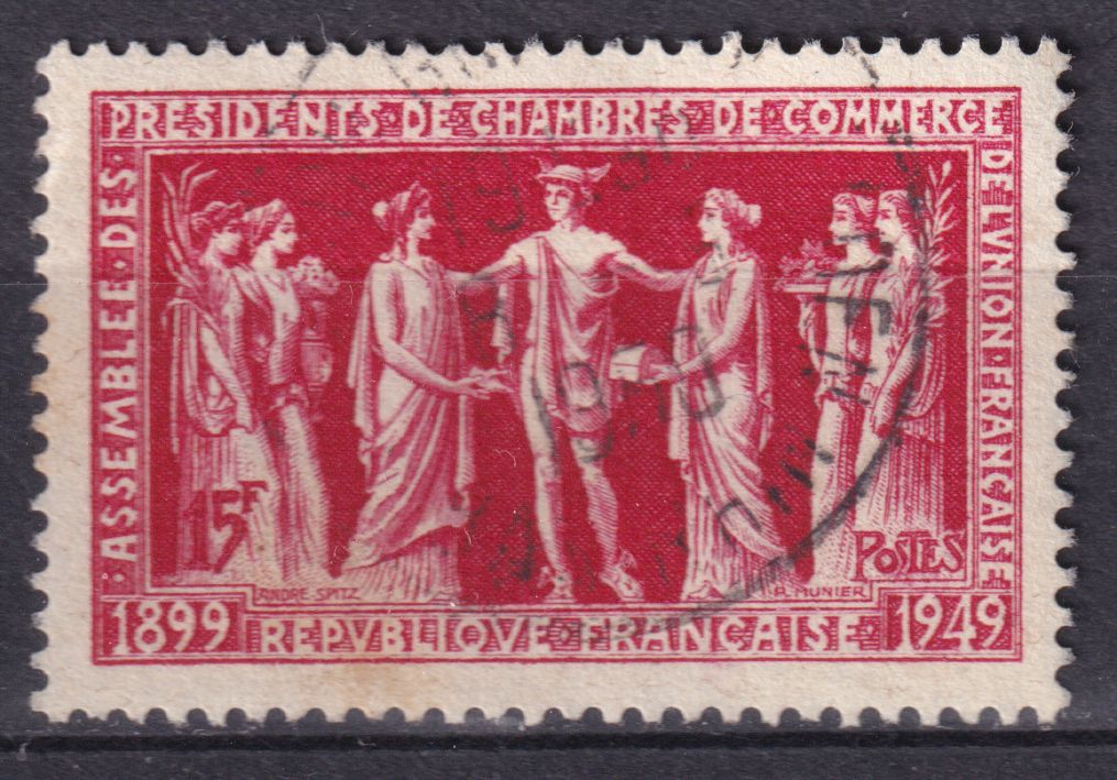 Timbre France n° 849 obl chambre de commerce de l'union francaise a Paris