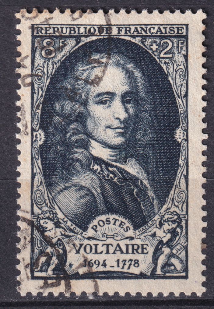 Timbre France n° 854 obl François-Marie Arouet dit Voltaire