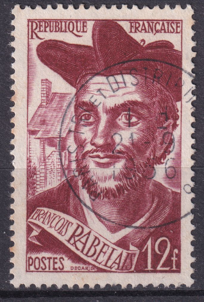 Timbre France n° 866 obl François Rabelais