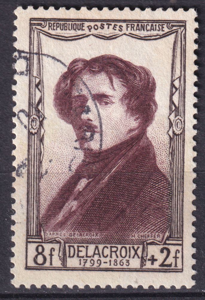 Timbre France n° 892 obl Eugène Delacroix