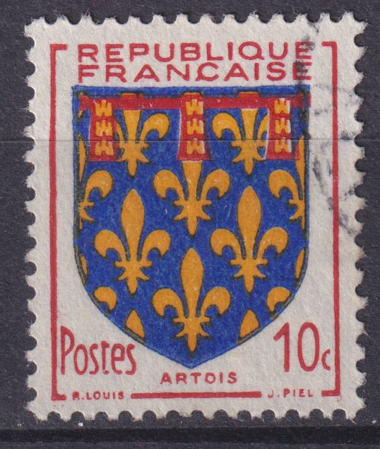 Timbre France n° 899 obl armoirie d'Artois