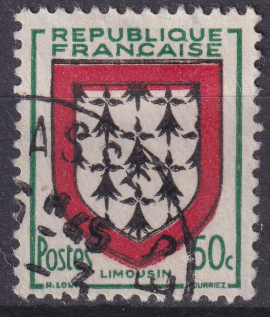 Timbre France n° 900 obl armoirie du Limousin