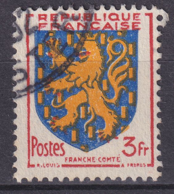 Timbre France n° 903 obl armoirie de Franche Comté