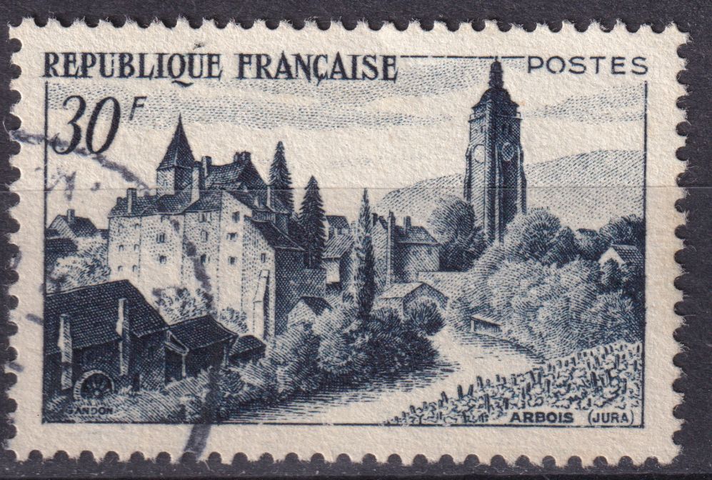 Timbre France n° 905 obl vue d'Arbois