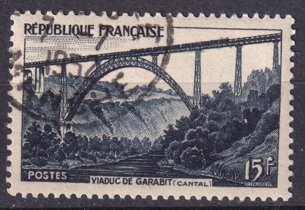 Timbre France n° 928 obl viaduc de Gabarit