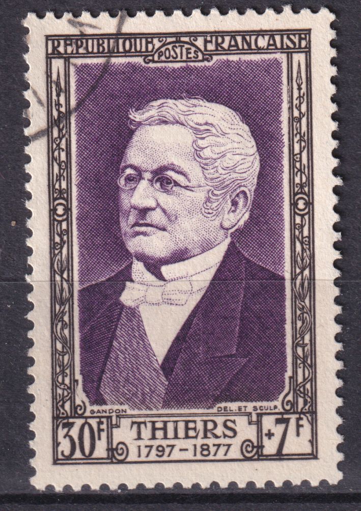 Timbre France n° 935 obl Adolphe Thiers, homme d'état