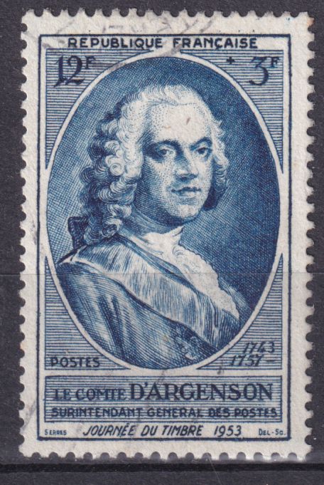 Timbre France n° 940 obl Marc-Pierre comte d'Argenson