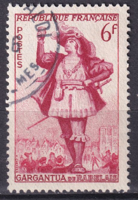 Timbre France n° 943 obl Gargantua théâtre francais