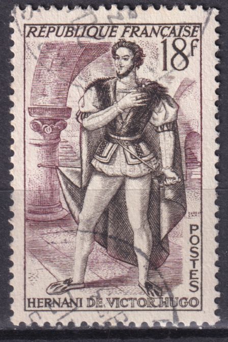 Timbre France n° 944 obl Hernani théâtre francais