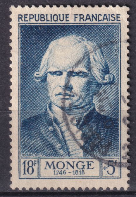 Timbre France n° 948 obl Gaspard Monge, comte de Peluse, mathématicien
