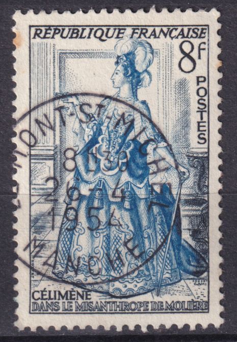 Timbre France n° 956 obl théâtre francais Célimène