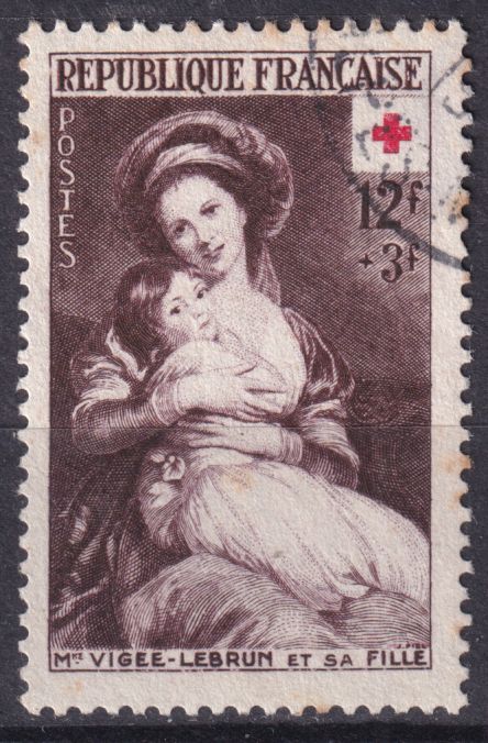 Timbre France n° 966 obl Marie-Louise Elisabeth Vigée-Le Brun et sa fille