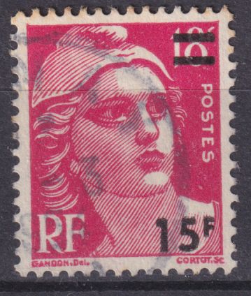 Timbre France n° 968 obl Type Marianne de Gandon