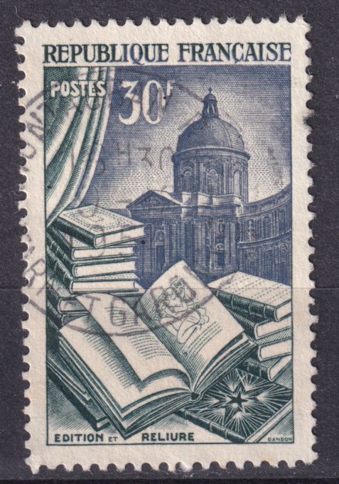 Timbre France n° 971 obl Edition, reliure et institut de France, metiers d'art