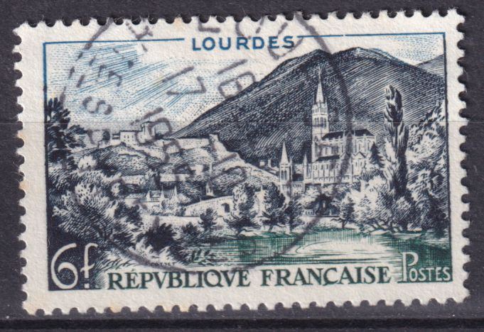 Timbre France n° 976 obl Lourdes