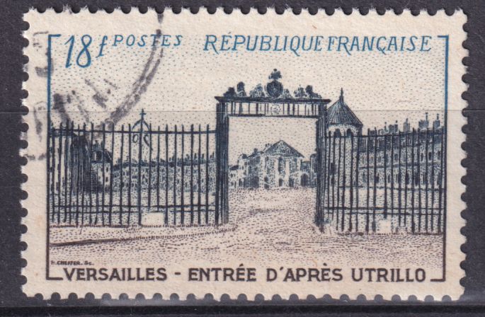 Timbre France n° 988 obl grille d'entée du château de Versailles