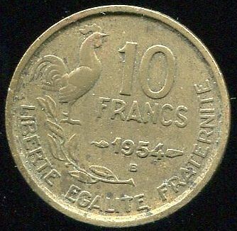 10 FRANCS GUIRAUD 1954 B 110766652250