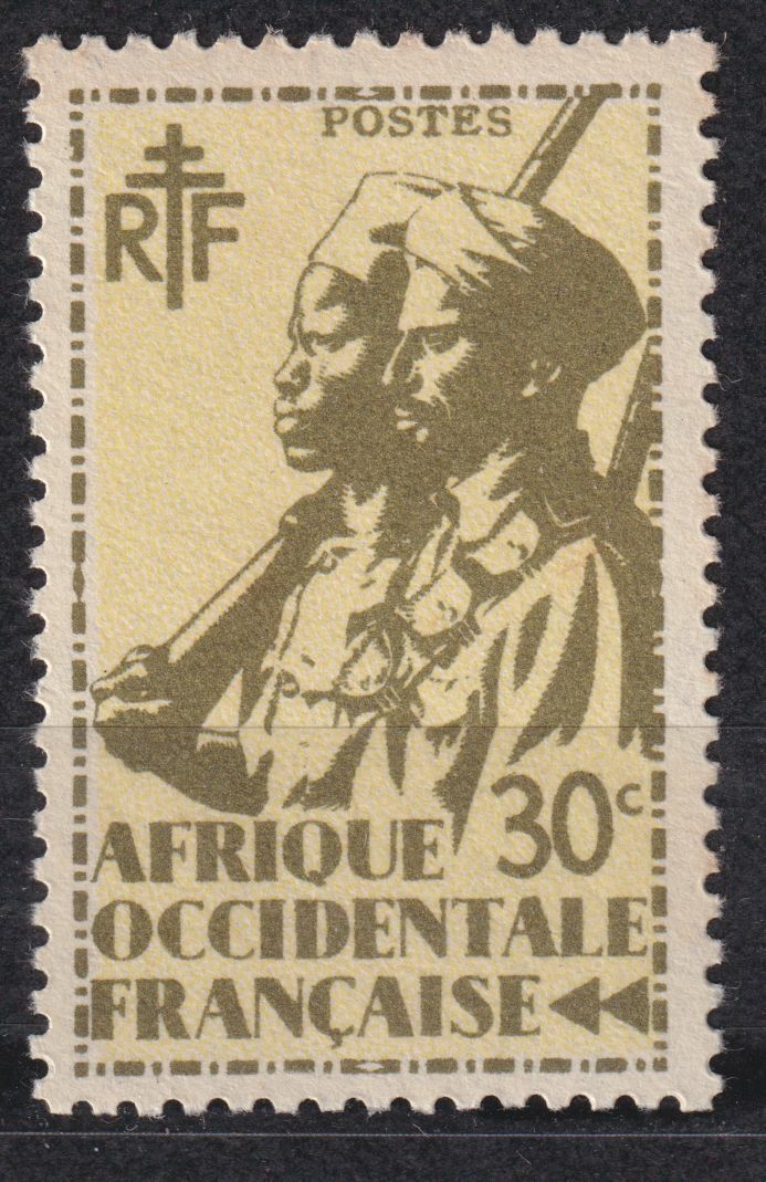 AOF TIMBRE COLONIE FRANCE NEUF N 5 TIRAILLEUR SENEGALAIS ET CAVALIER MAURE 124800470900