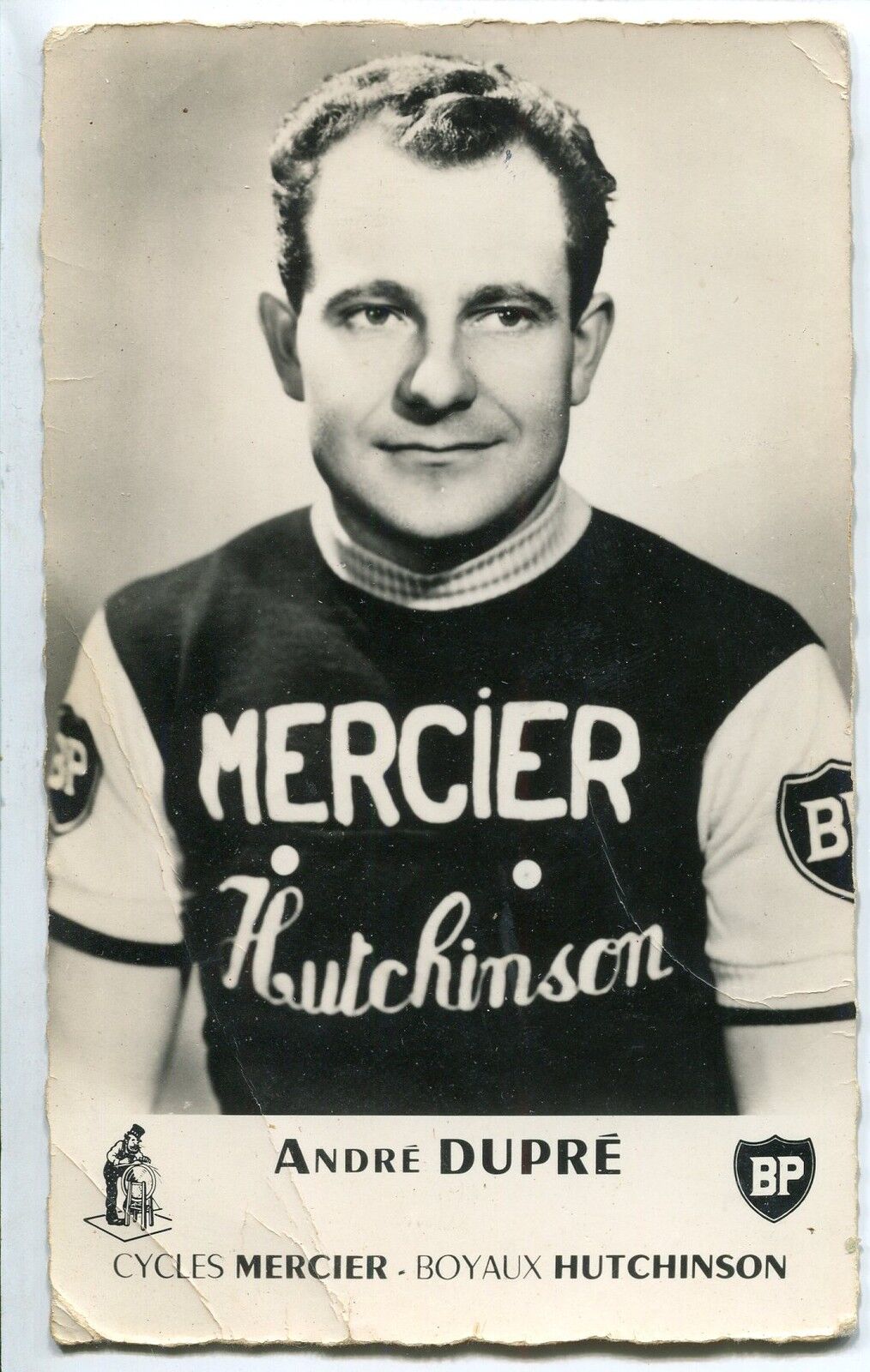 CARTE PHOTO VELO CYCLISTE ANDRE DUPRE BP 121547504050