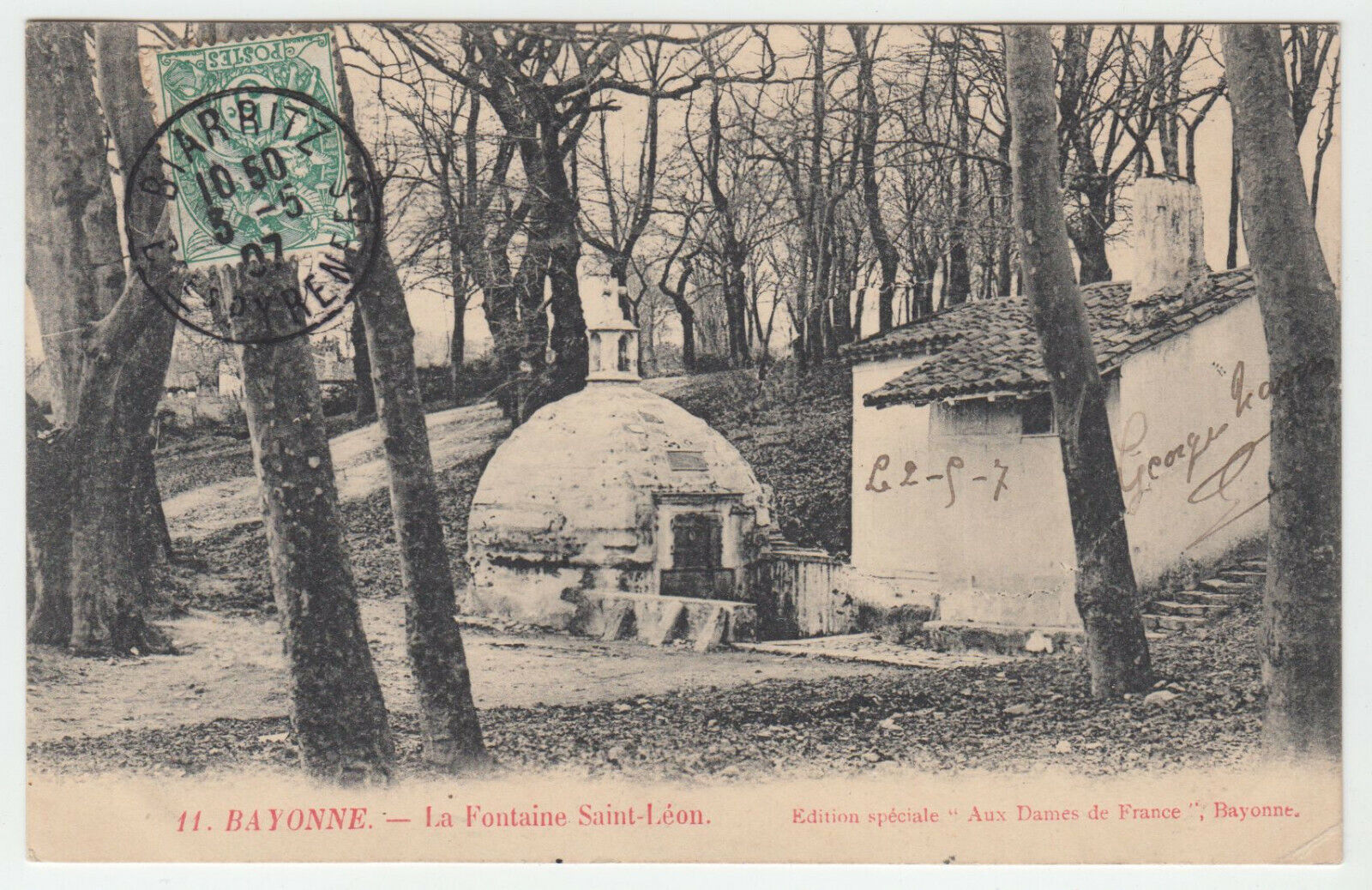 CARTE POSTALE BAYONNE LA FONTAINE SAINT LEON 124121309280