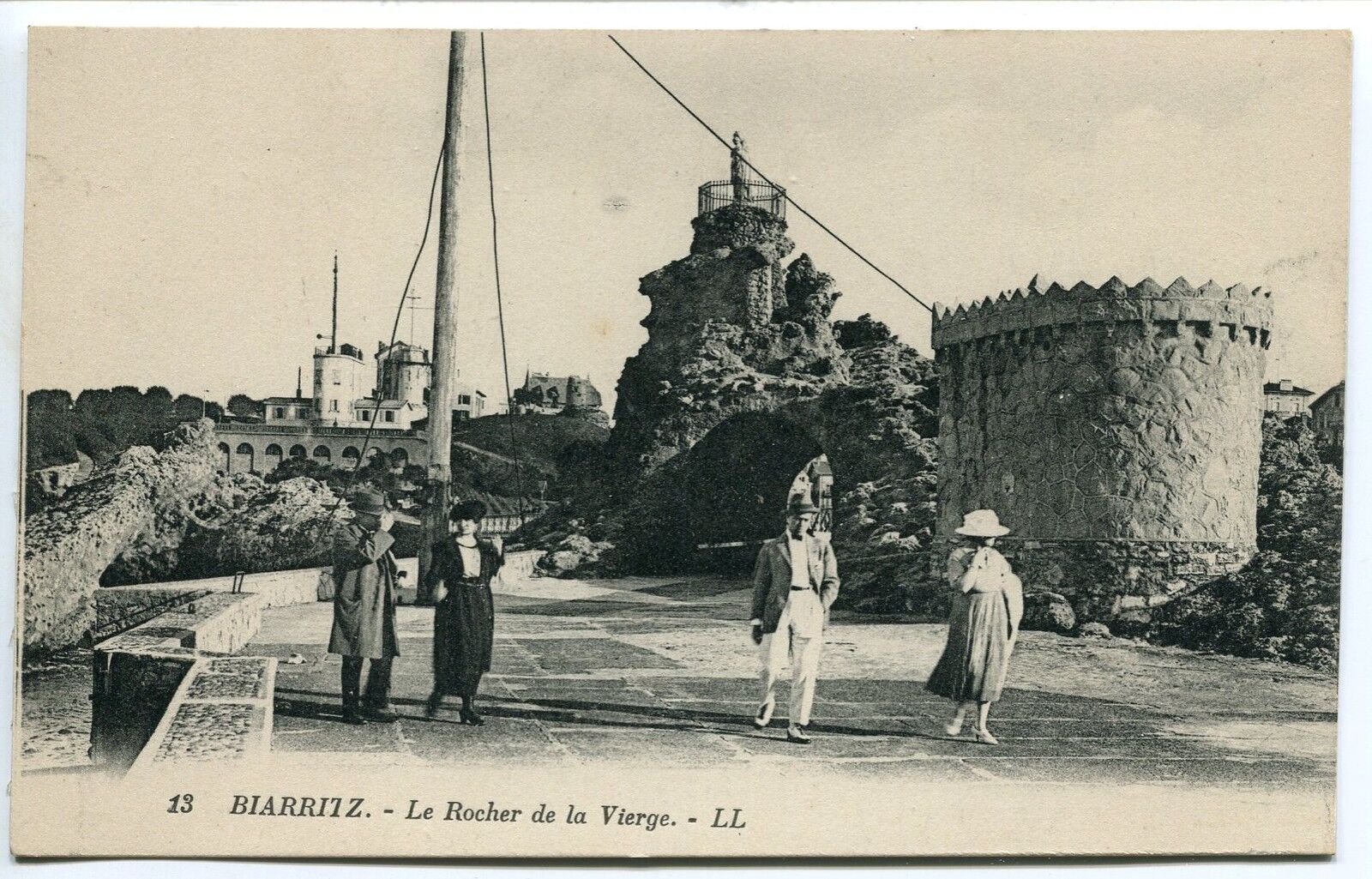 CARTE POSTALE BIARRITZ LE ROCHER DE LA VIERGE 400682155030