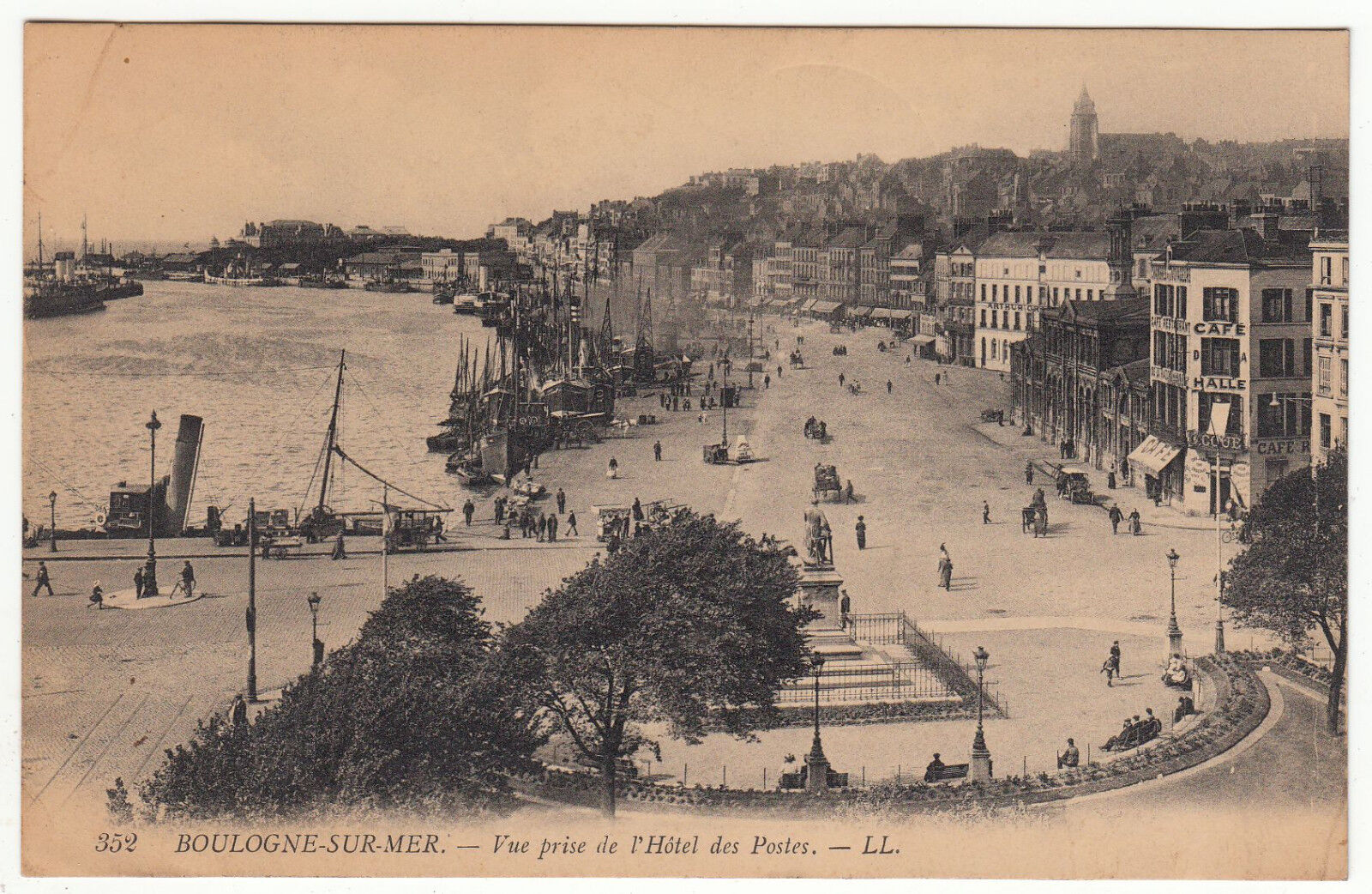 CARTE POSTALE BOULOGNE SUR MER VUE PRISE DE L HOTEL DES POSTES 401385887130