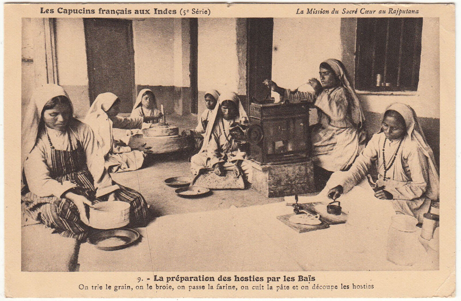 CARTE POSTALE CAPUCINS FRANCAIS INDES LA PREPARATION DES HOSTIES PAR LES BAIS 122573255540