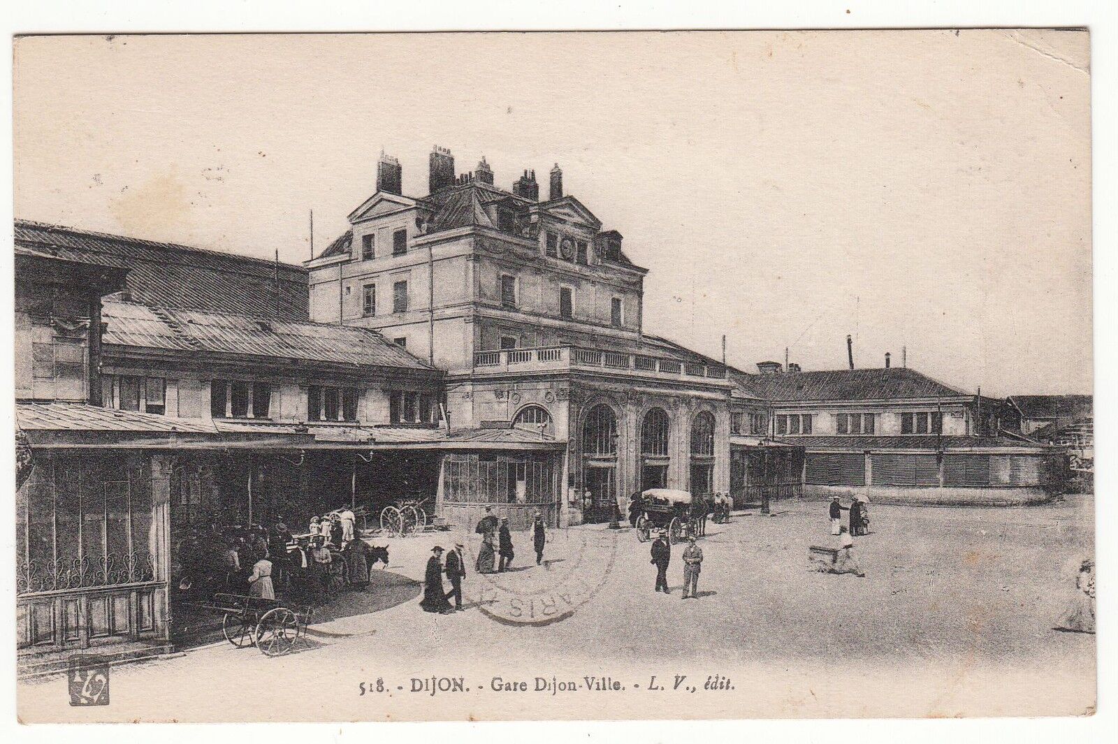 CARTE POSTALE DIJON GARE DIJON VILLE 121707782850