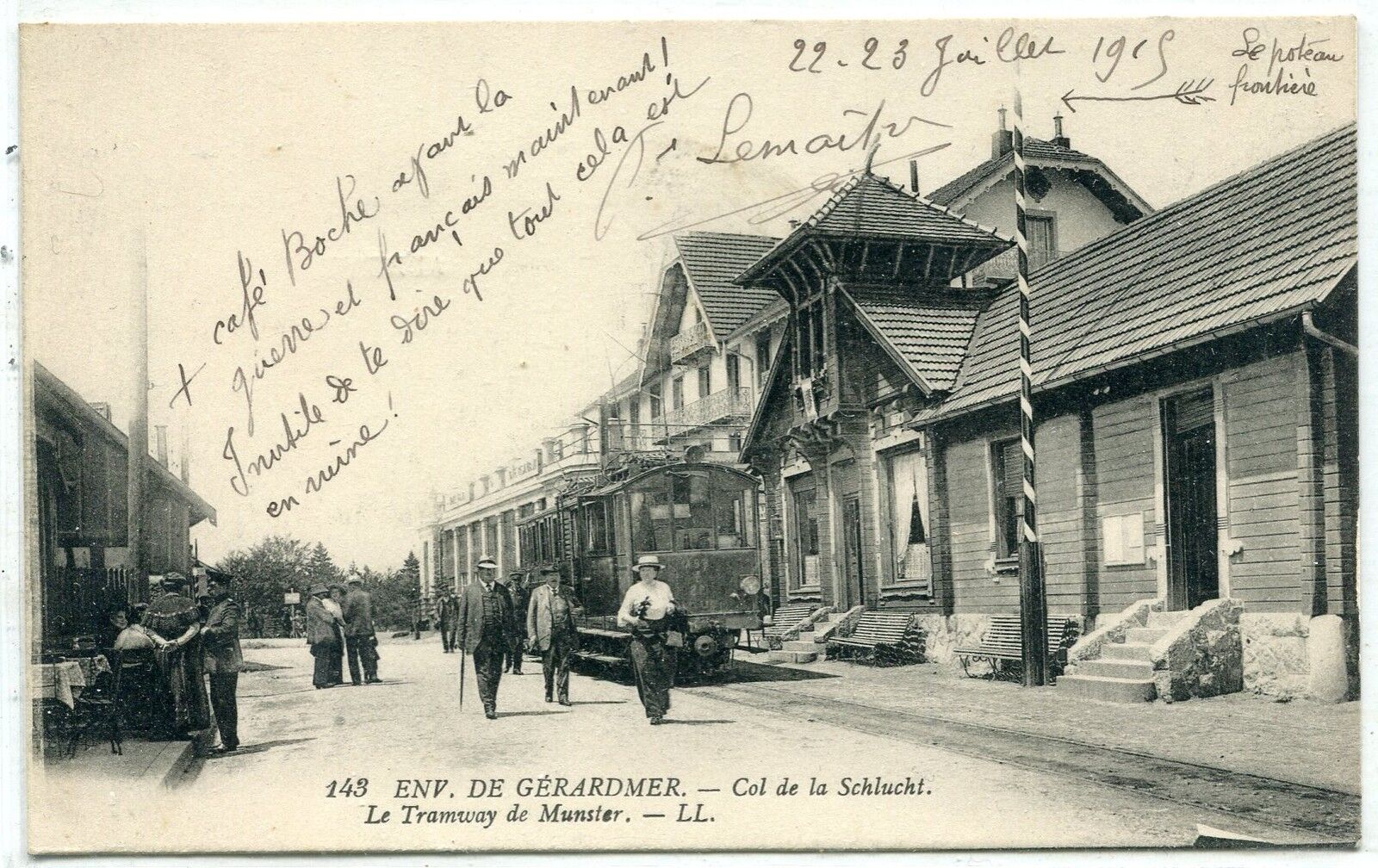 CARTE POSTALE GERARDMER COL DE LA SCHLUT LE TRAMWAY DE MUNSTER 121323502490