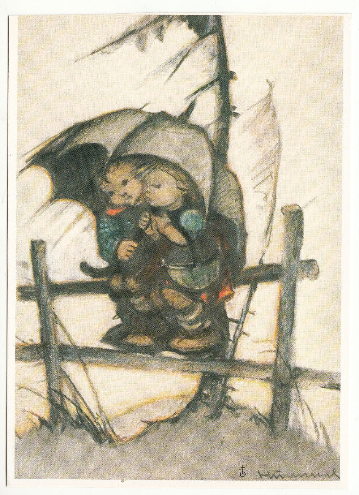 CARTE POSTALE ILLUSTRATEUR HUMMEL N 14246 APRIL SAFE SHELTER 401500575630