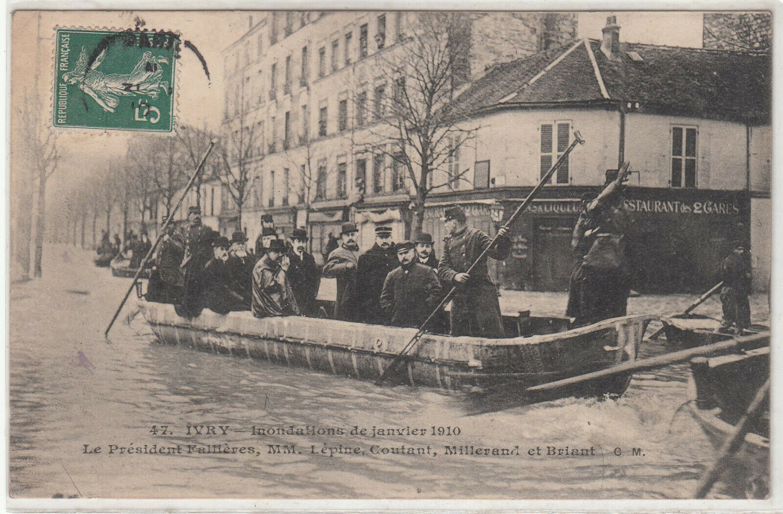 CARTE POSTALE IVRY INONDATIONS DE JANVIER 1910 401934314510