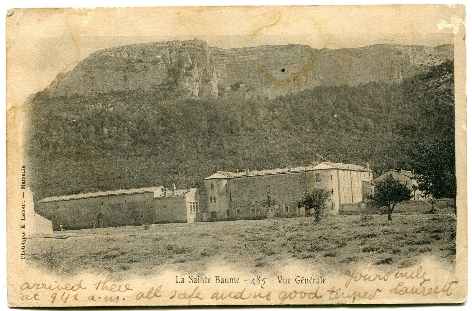 CARTE POSTALE LA SAINTE BAUME VUE GENERALE 1903 121247887580