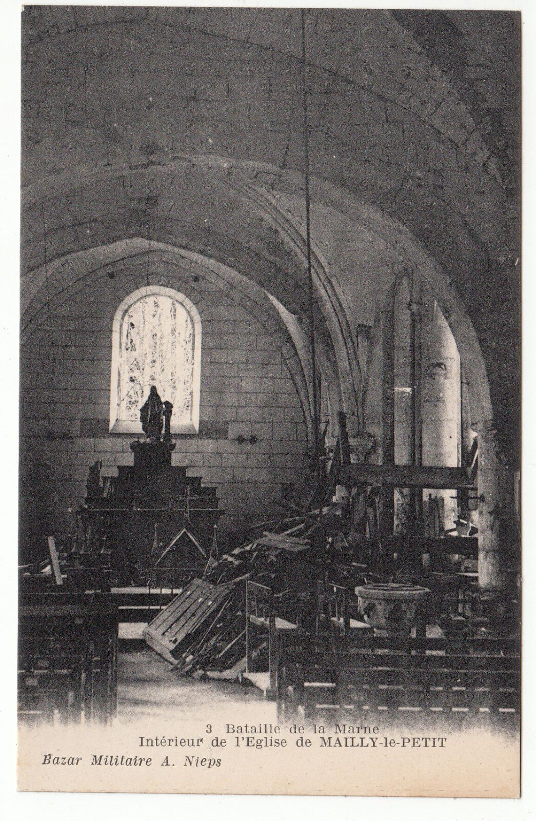 CARTE POSTALE MAILLY LE PETIT EGLISE BATAILLE DE LA MARNE 401217944220