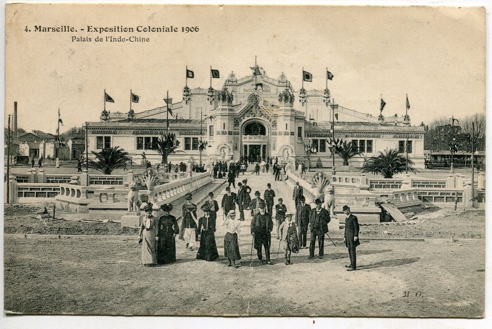 CARTE POSTALE MARSEILLE EXPOSITION COLONIALE 1906 PALAIS DE L INDOCHINE 121549095720