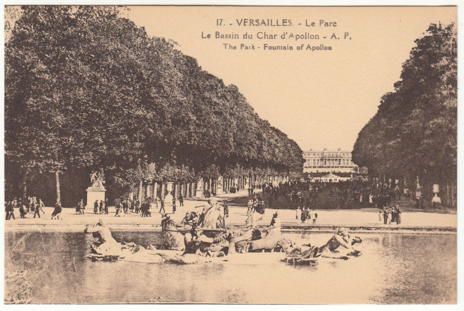 CARTE POSTALE PARC DE VERSAILLE LE BASSIN DU CHAR D APOLLON 402016776910