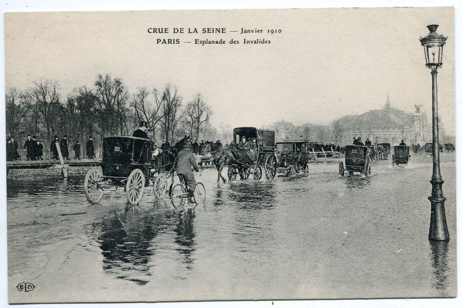 CARTE POSTALE PARIS CRUE DE LA SEINE 011910 ESPLANADE DES INVALIDES 121377850860