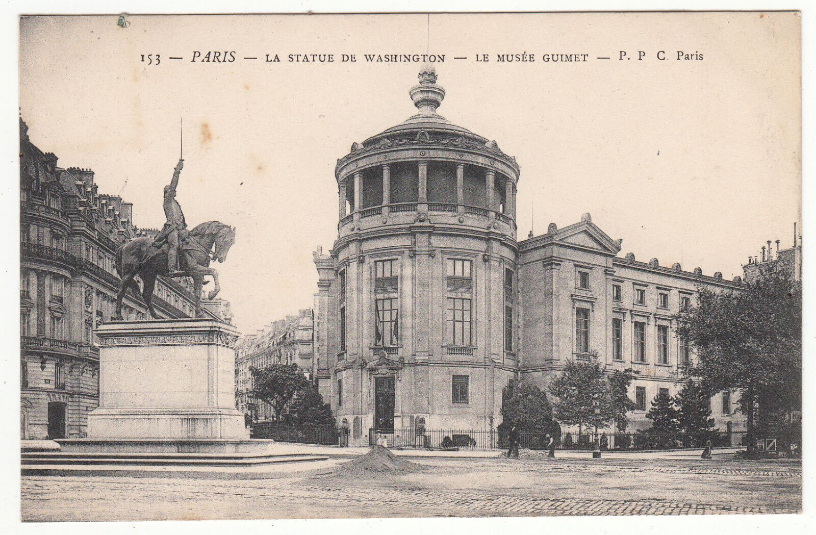 CARTE POSTALE PARIS LA STATUE DE WASHINGTON LE MUSEE GUIMET 122198648620