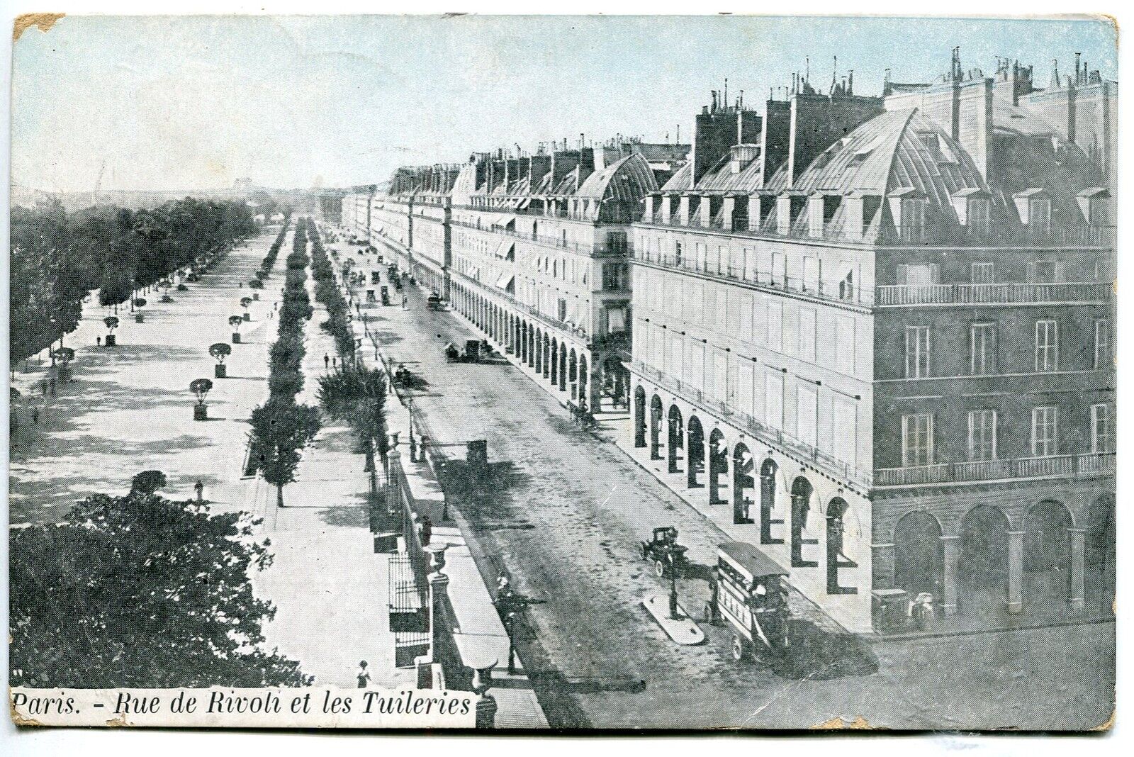 CARTE POSTALE PARIS RUE DE RIVOLI ET LES TUILLERIES 121549107240