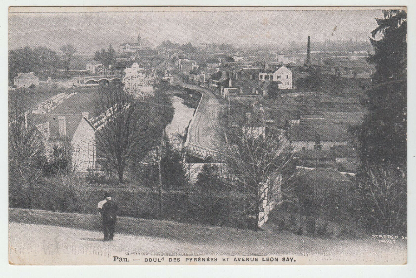 CARTE POSTALE PAU BOULEVARD DES PYRENEES ET AVENUE LEON SAY 124091138190