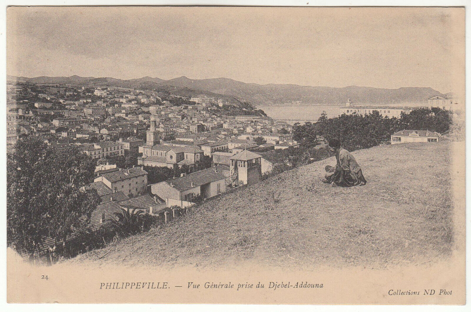 CARTE POSTALE PHILIPPEVILLE VUE GENERALE PRISE DU DJEBEL ADDOUNA 401943420320