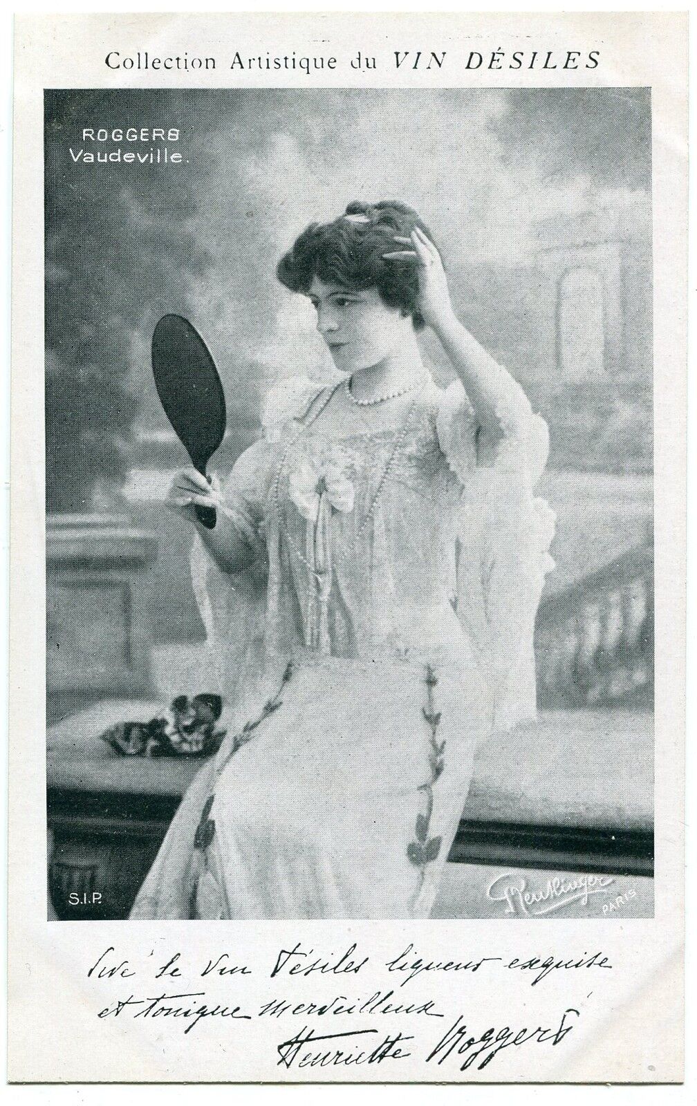 CARTE POSTALE PHOTO PERSONNALITE HENRIETTE ROGGERS VAUDEVILLE 400810297570