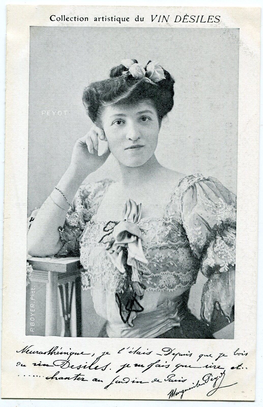 CARTE POSTALE PHOTO PERSONNALITE MARGUERITE PEYOT 400809706680