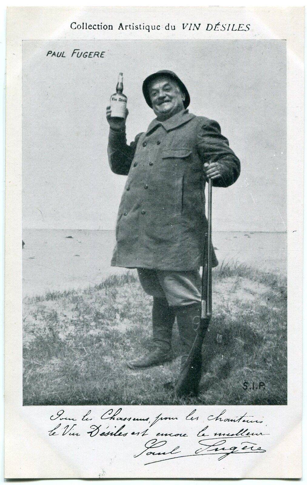 CARTE POSTALE PHOTO PERSONNALITE PAUL FUGERE CHASSEUR 400809706690