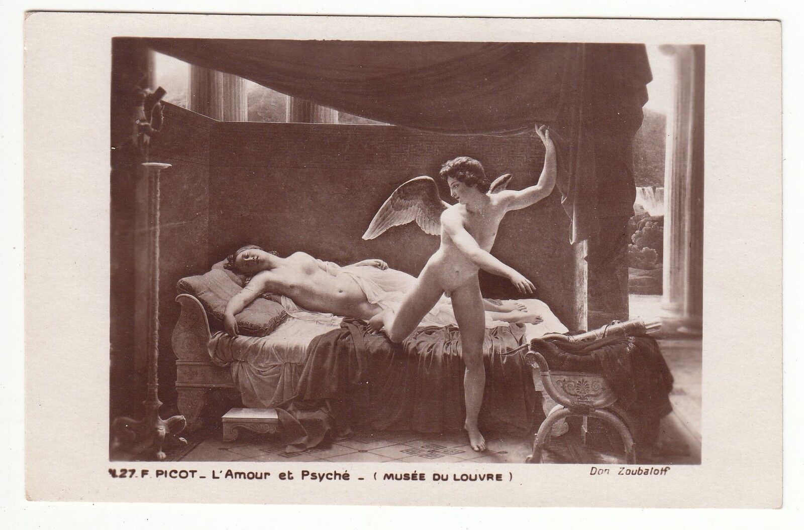 CARTE POSTALE PIN UP FEMME NU NUE L AMOUR DE PSYCHE 122167130700