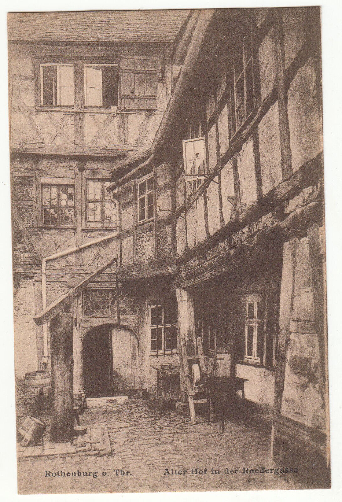 CARTE POSTALE POFTKARTE ALLEMAGNE ROTHENBURG O T ALTER HOF IN DER ROEDERGASSE 401623476940