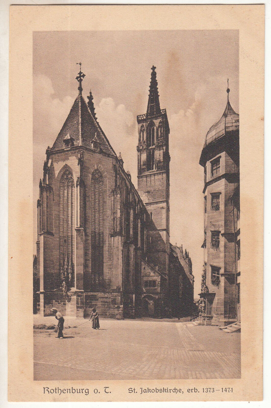 CARTE POSTALE POFTKARTE ALLEMAGNE ROTHENBURG O T ST JAKOBSKIRCHE ERB 1373 1471 123448058930