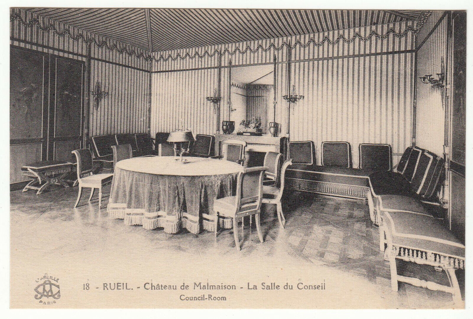 CARTE POSTALE RUEIL CHATEAU DE MALMAISON LA SALLE DU CONSEIL 124014037110