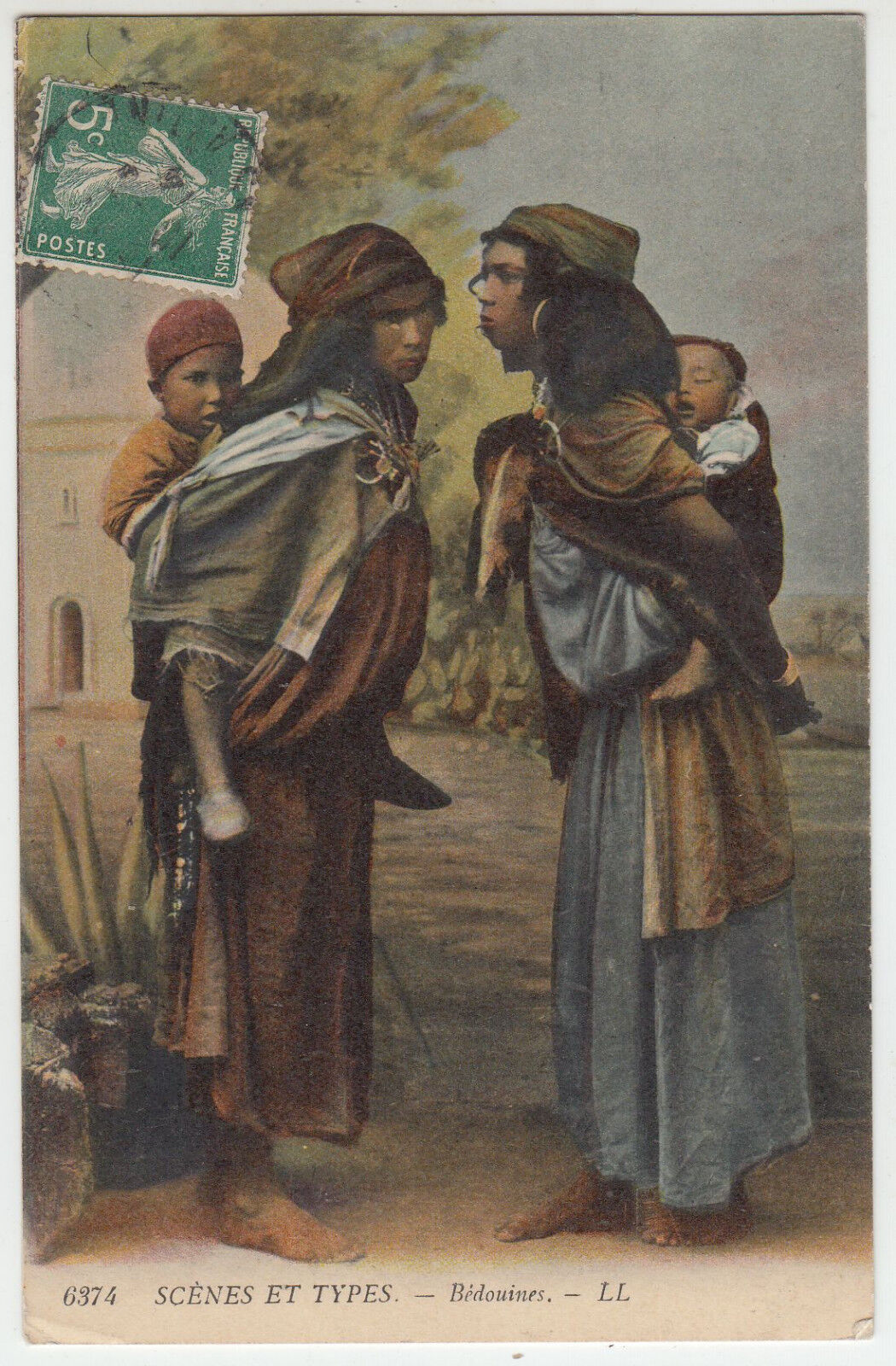 CARTE POSTALE SCENE ET TYPE BEDOUINES 123558533270